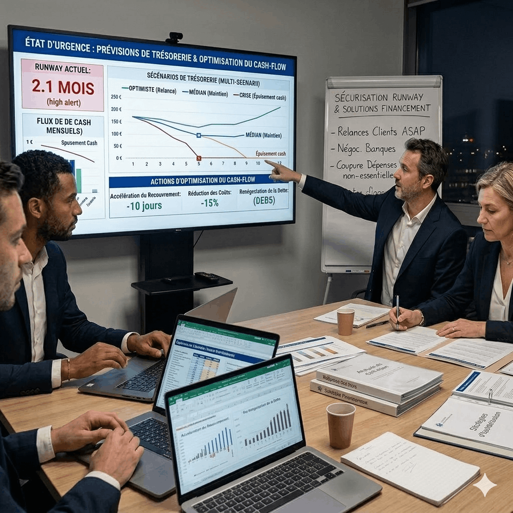 War room de pilotage du cash